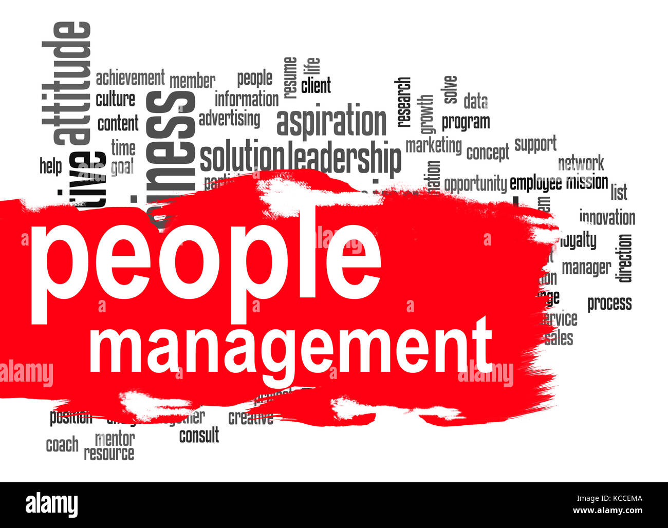 People management word cloud image with hi-res rendered artwork that could be used for any graphic design. Stock Photo