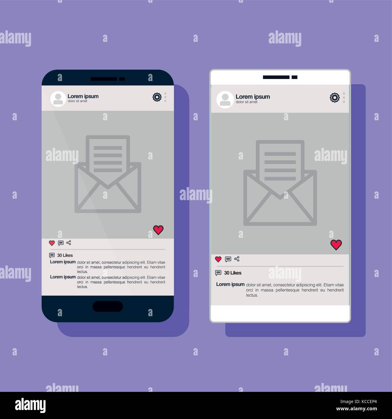 smartphones set with template Stock Vector Image &amp; Art - Alamy
