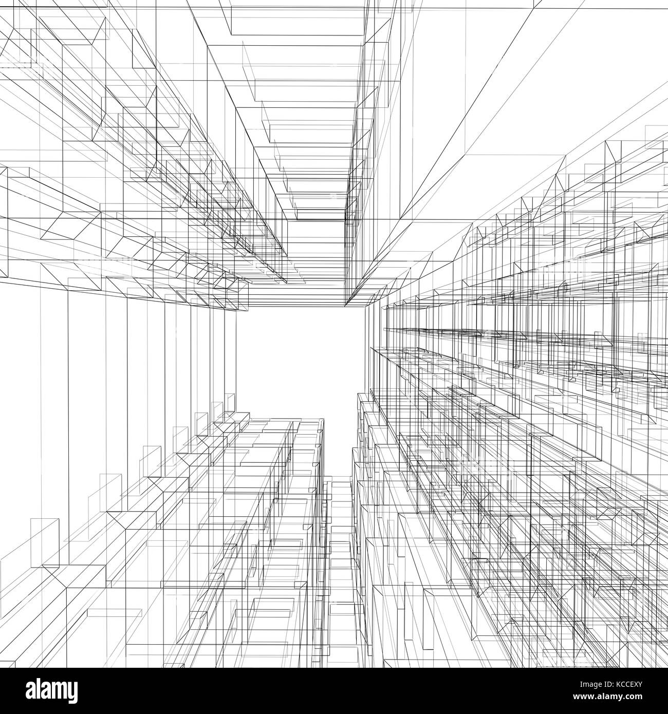 Architecture abstract 3d rendering Stock Photo Alamy