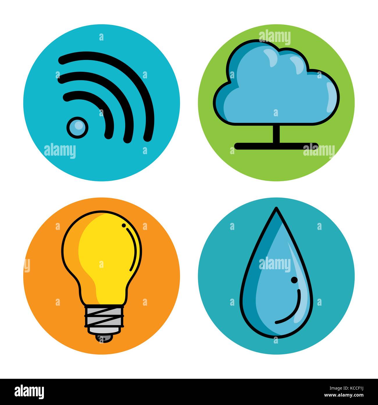 set of smart home tecnology system icons Stock Vector Image & Art - Alamy