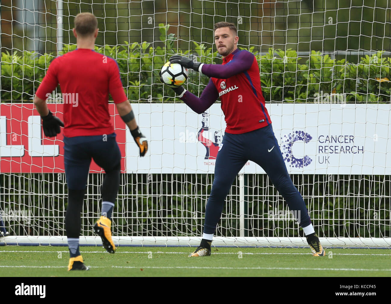 Jack Butler Training England's Jack Butland during the training session at Enfield Training ...
