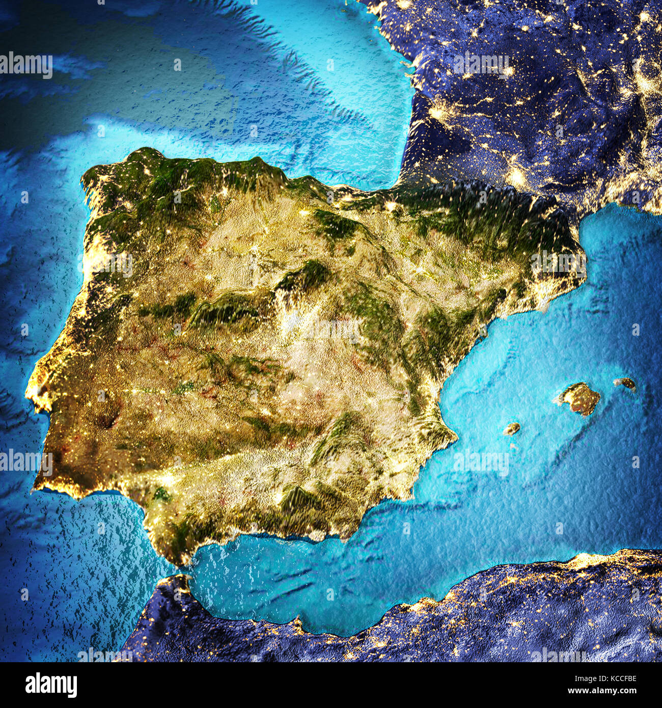 3D map illustration of Portugal 12037448 PNG