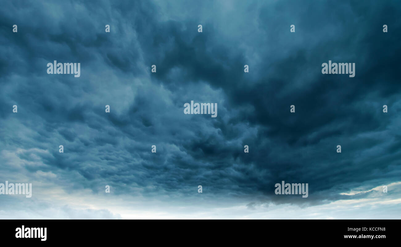Dramatic rainy sky and dark clouds Stock Photo - Alamy