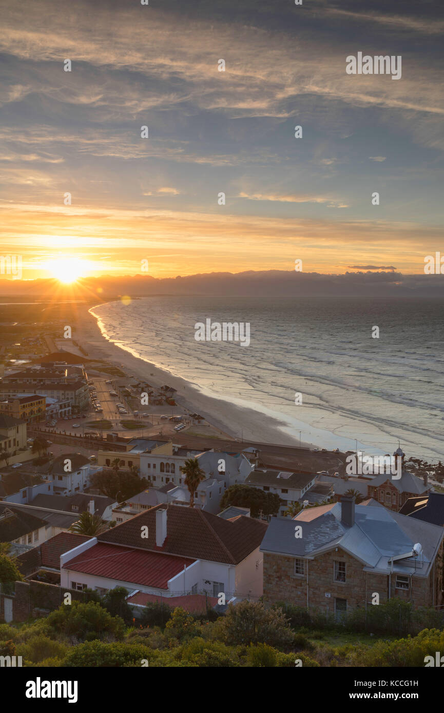 Muizenberg beach at dawn, Cape Town, Western Cape, South Africa Stock Photo