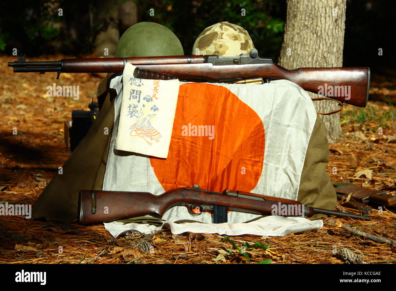 WWII Military Items & Reenactment Stock Photo