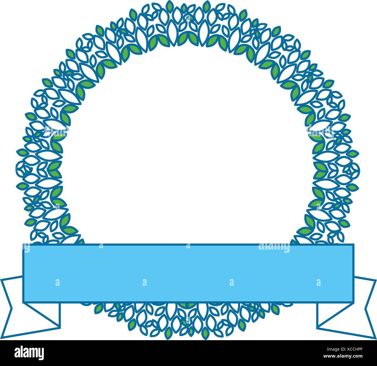 wreath leafs crown with ribbon vector illustration design Stock Vector ...