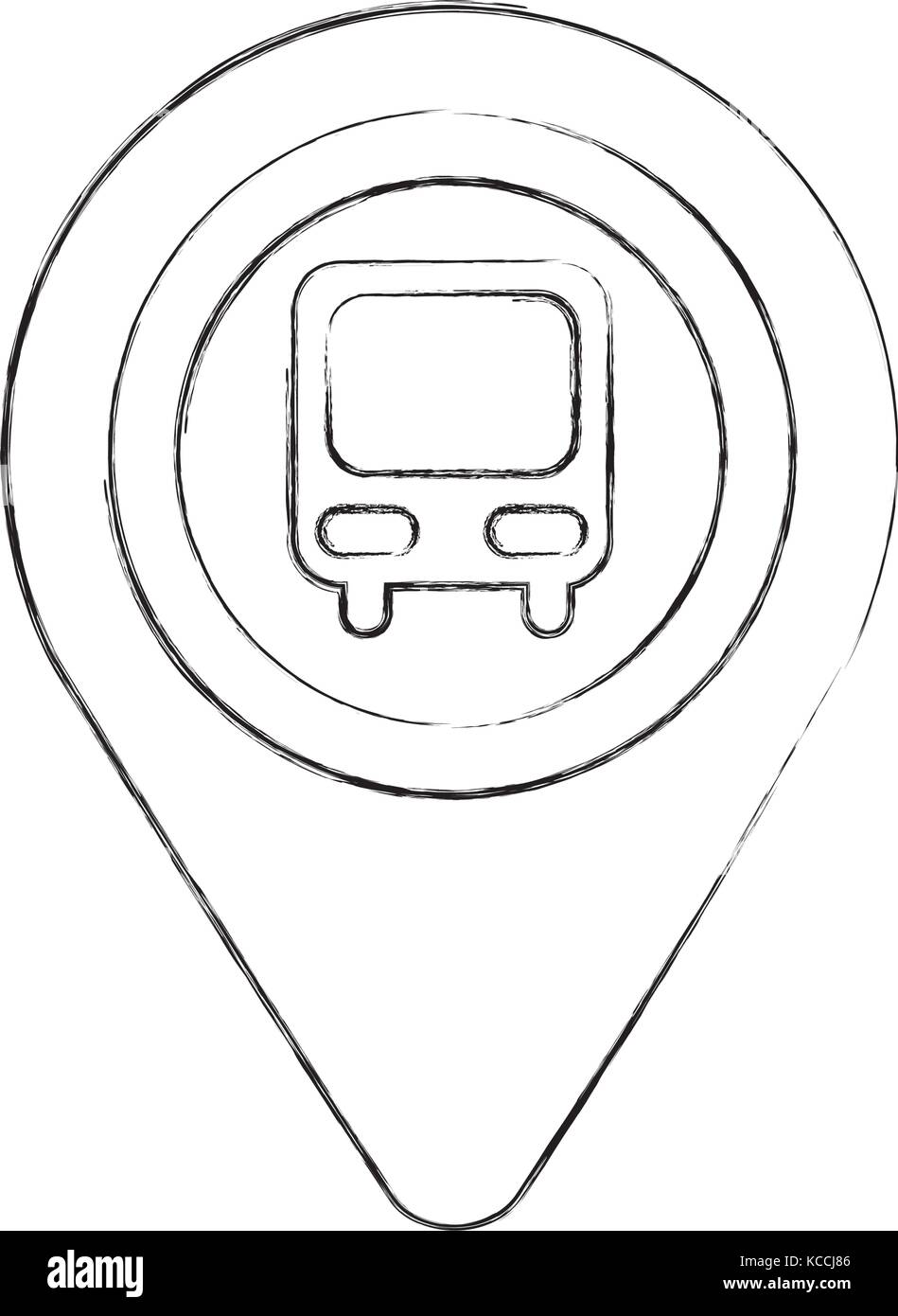 map pointer with symbol bus station for location Stock Vector Image & Art Alamy