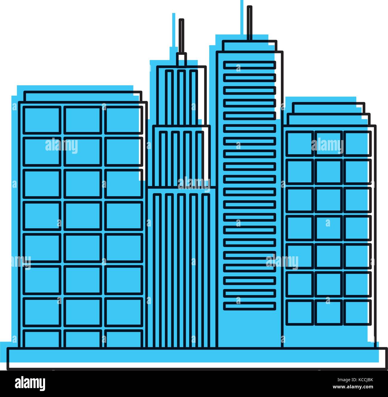 buildings city landscape business center view with location navigation ...