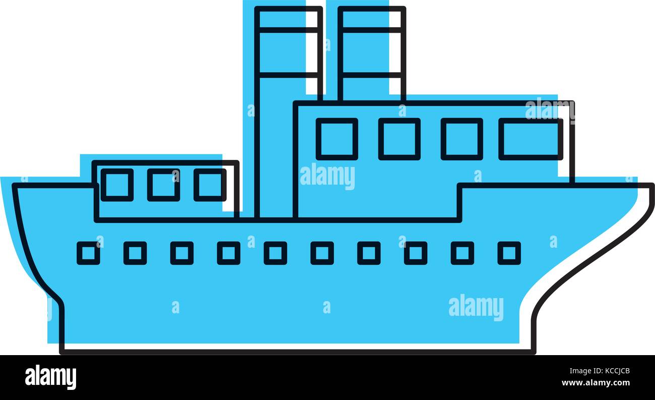 sea transportation logistic maritime shipping cargo ship Stock Vector ...