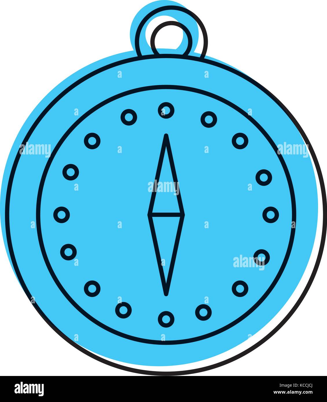 compass navigation orienteering and location point Stock