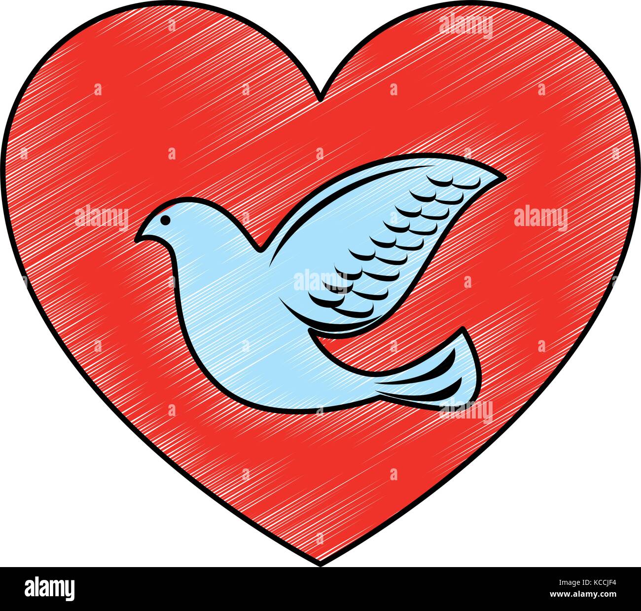 heart with dove of peace icon vector illustration design Stock Vector ...