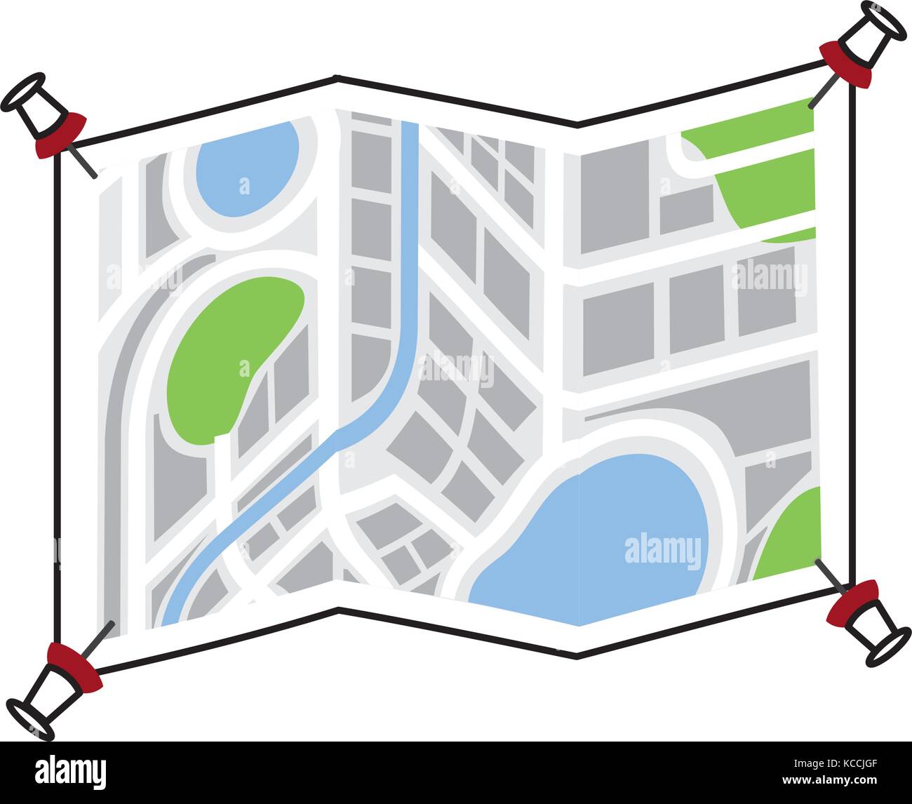 map navigation gps with pointer isolated on white background Stock ...