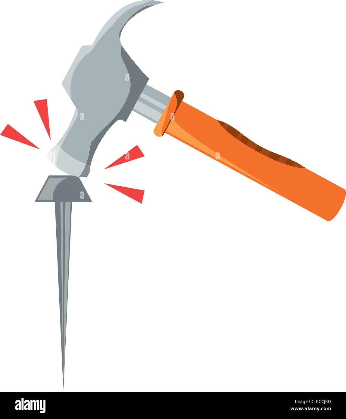 hammer tool icon over white background vector illustration Stock Vector ...