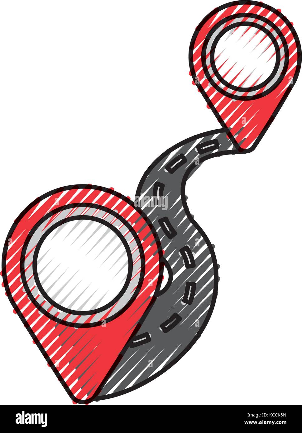 winding road way location pin pointers navigation concept Stock Vector ...