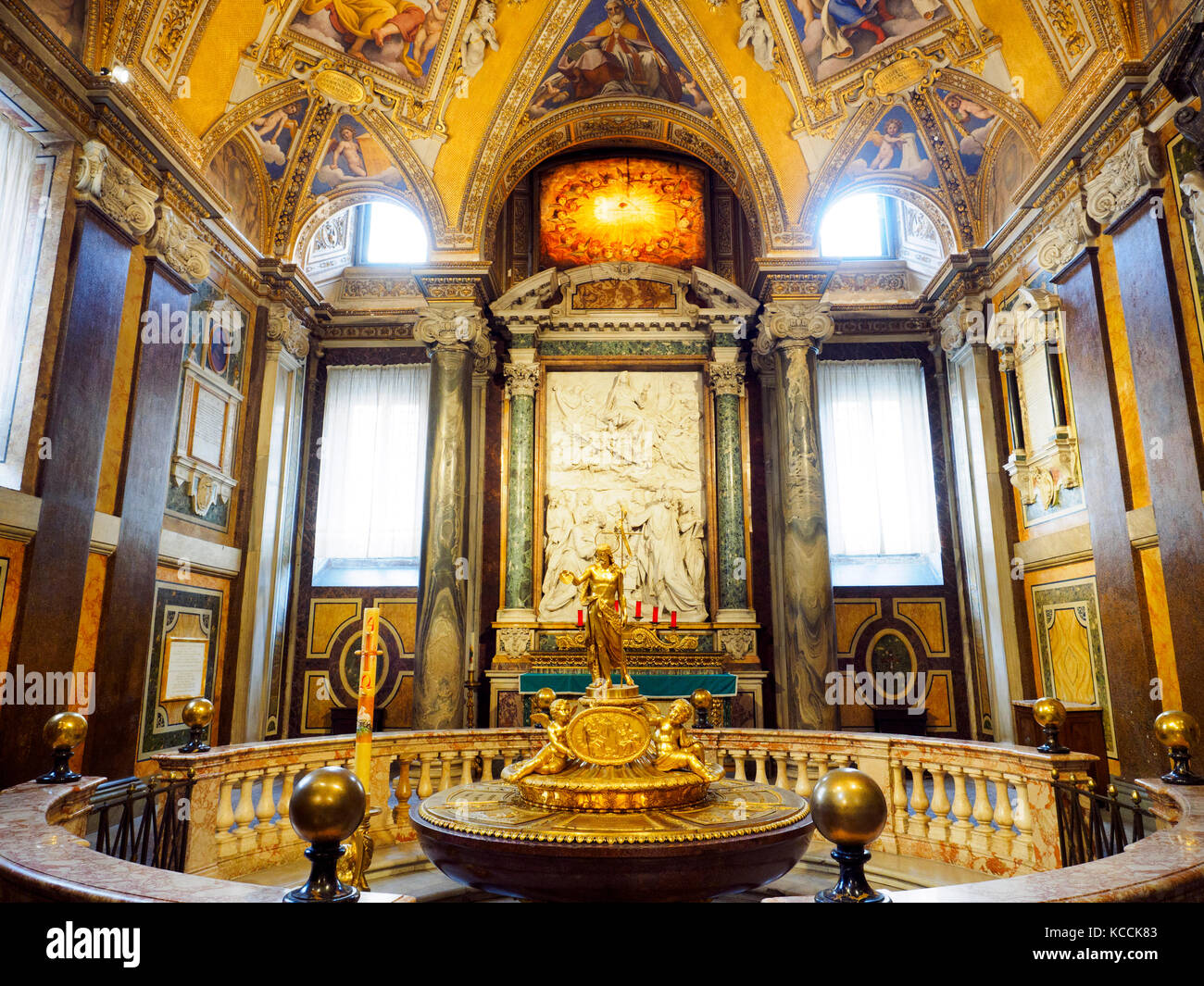 The Baptistery in Santa Maria Maggiore - Rome, Italy Stock Photo