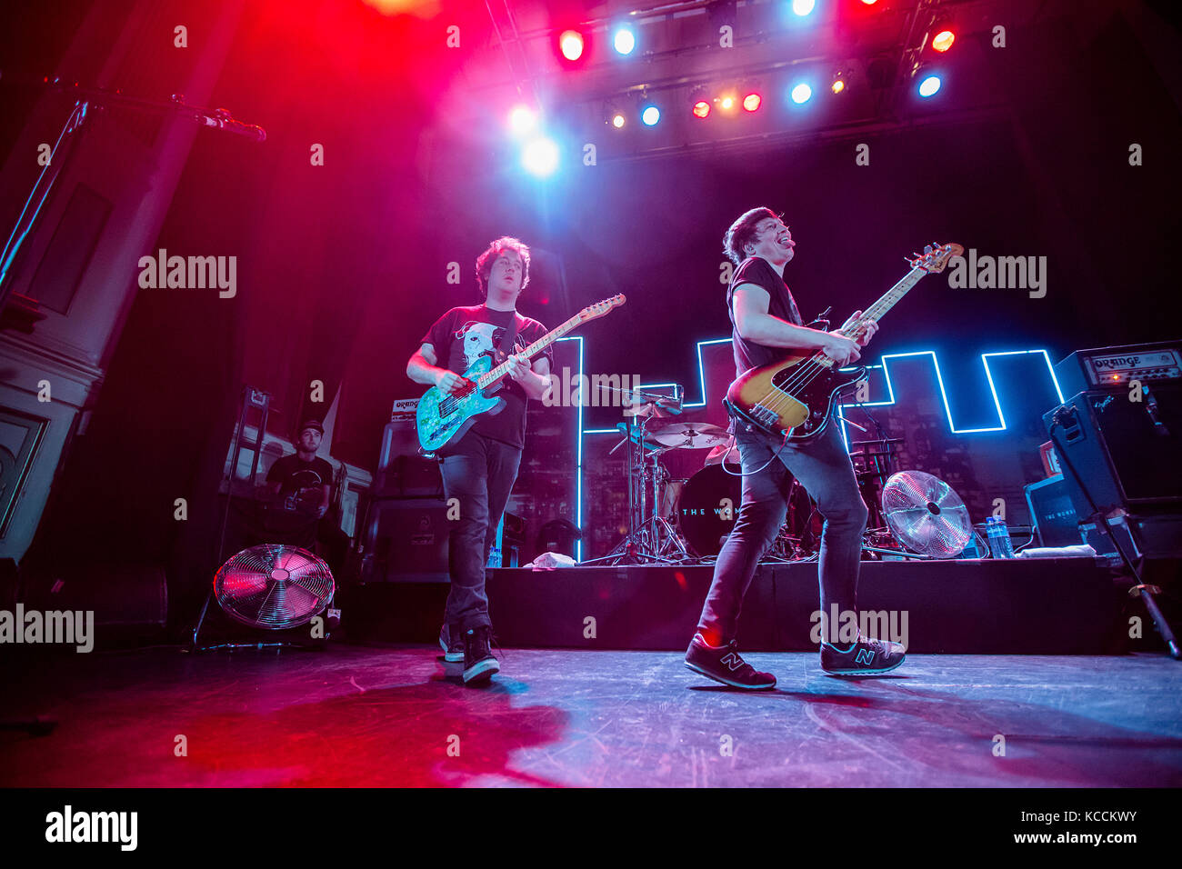 The Wombats, the English indie rock band, performs a live concert at ...