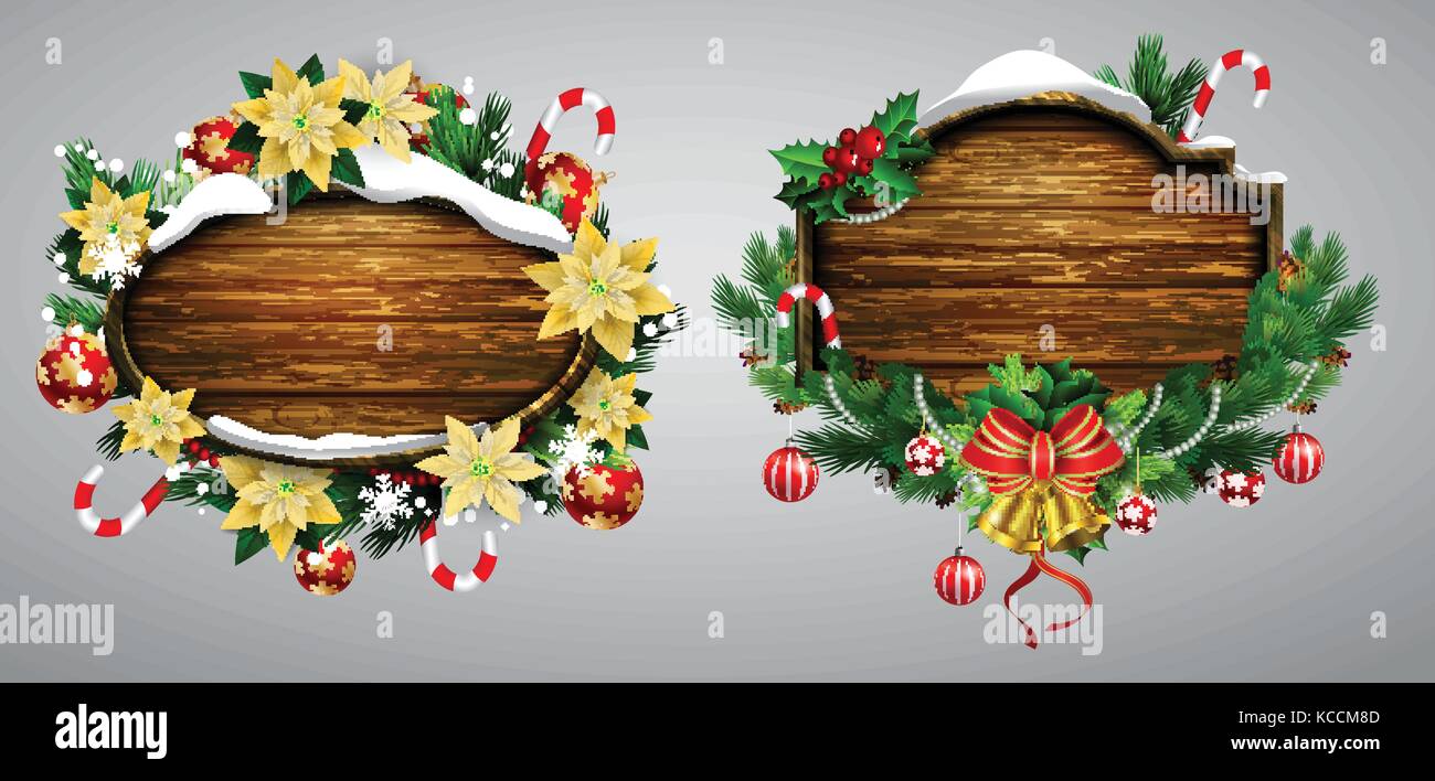 Vector wooden christmas board Stock Vector Image & Art - Alamy