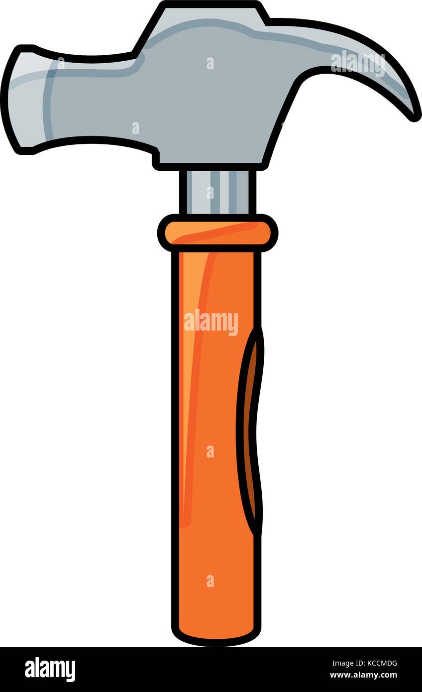 hammer tool icon over white background vector illustration Stock Vector ...