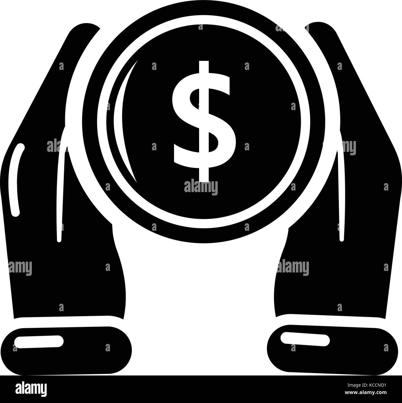 Hand coin icon, simple black style Stock Vector Image & Art - Alamy