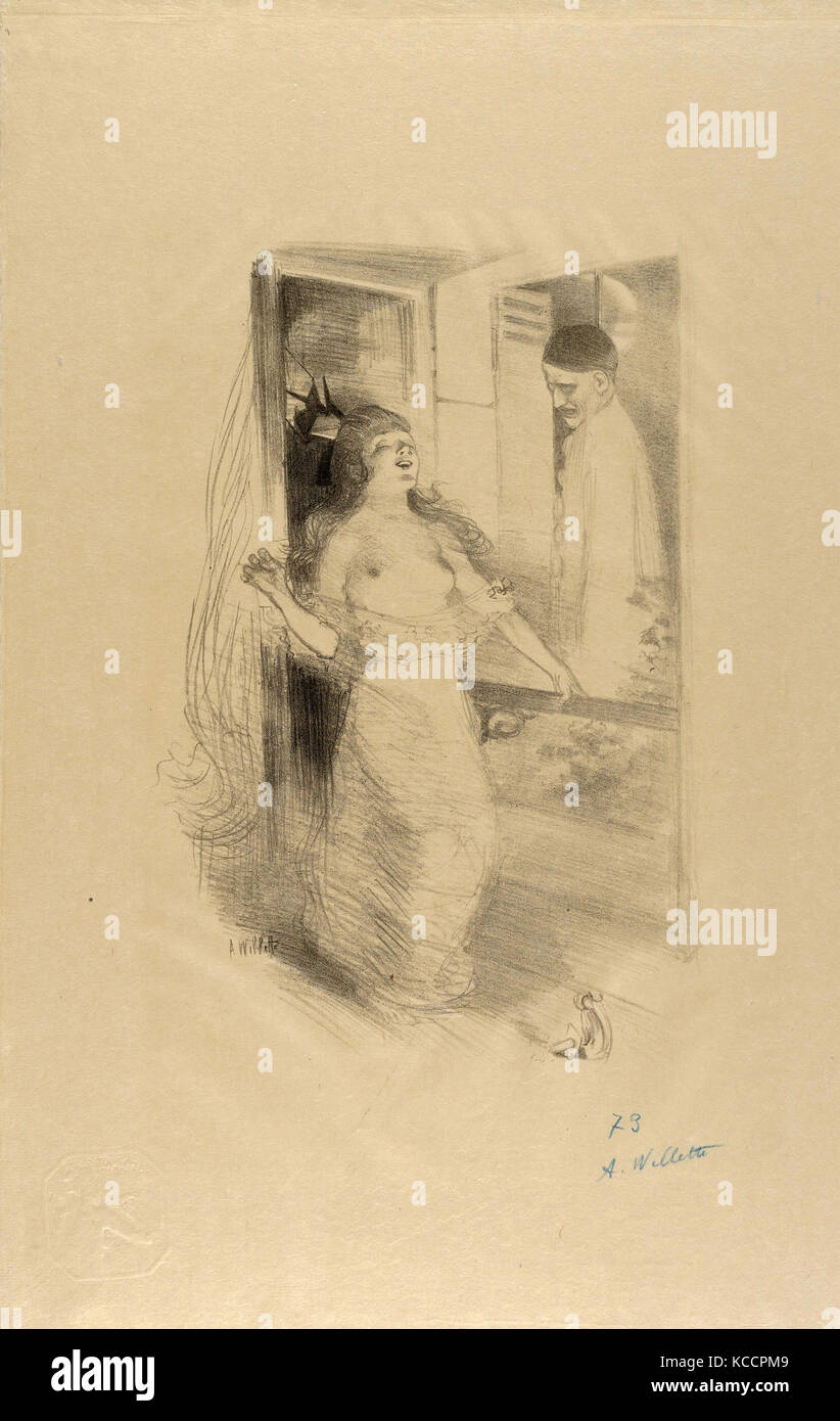 Drawings and Prints, Print, Hanging Pierrot pendu), L'Estampe originale, Album VI, Artist, Publisher, Adolphe-Léon Willette Stock Photo