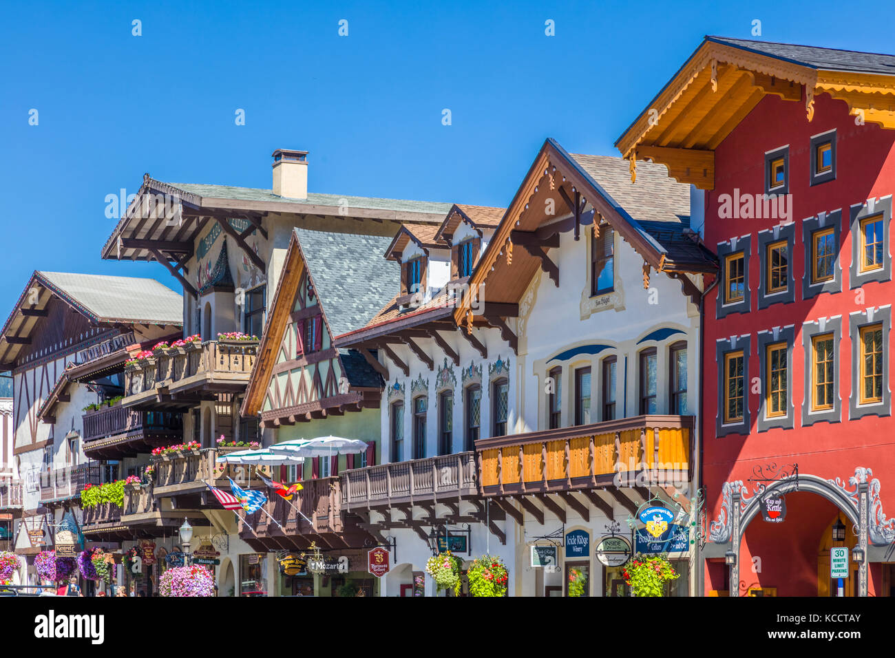 Front Street in Leavenworth a Bavarianstyled village in the Cascade