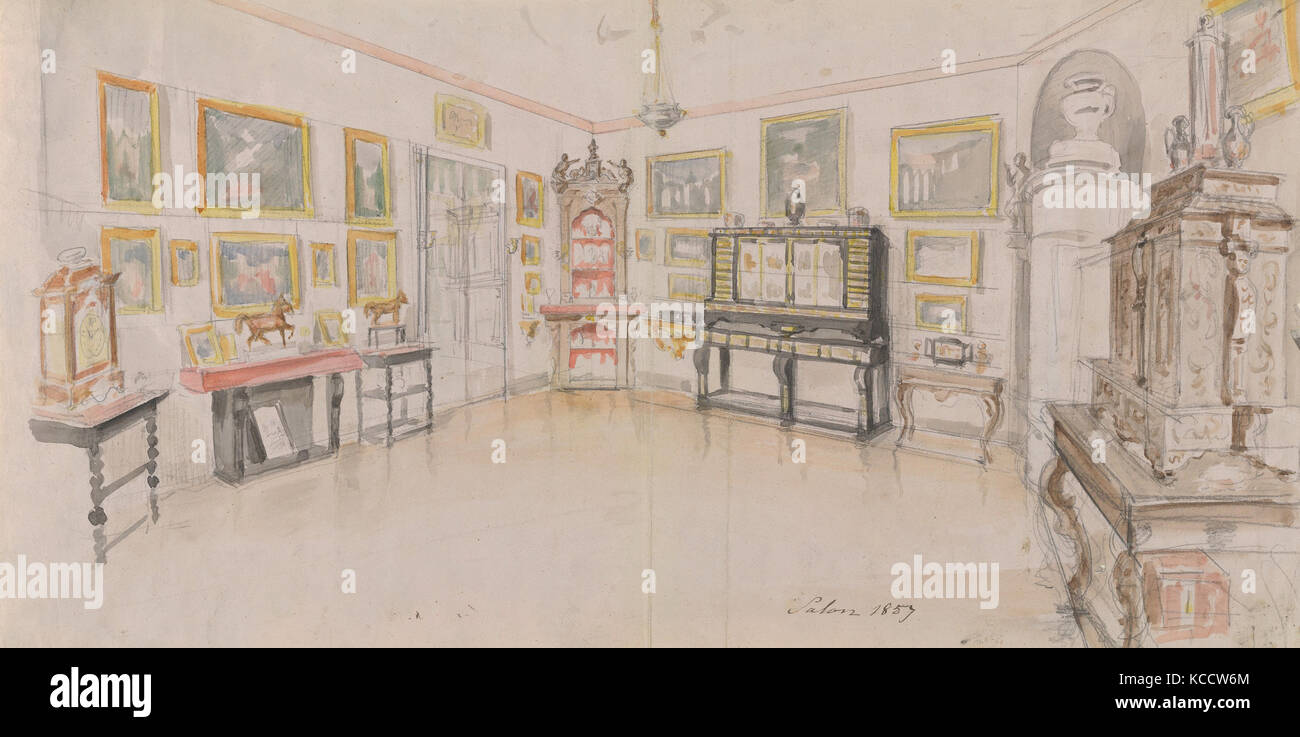 Photo inspiration: Picture Idea: Design For A Domestic Interior Anonymous German 19Th Century 1857