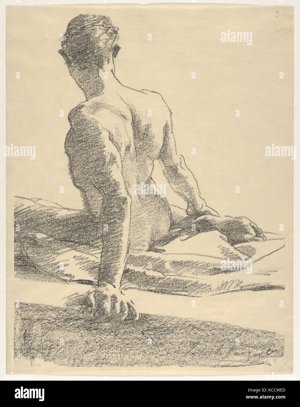 Study of a Young Man, Seen from the Back, John Singer Sargent, 1895 Stock Photo