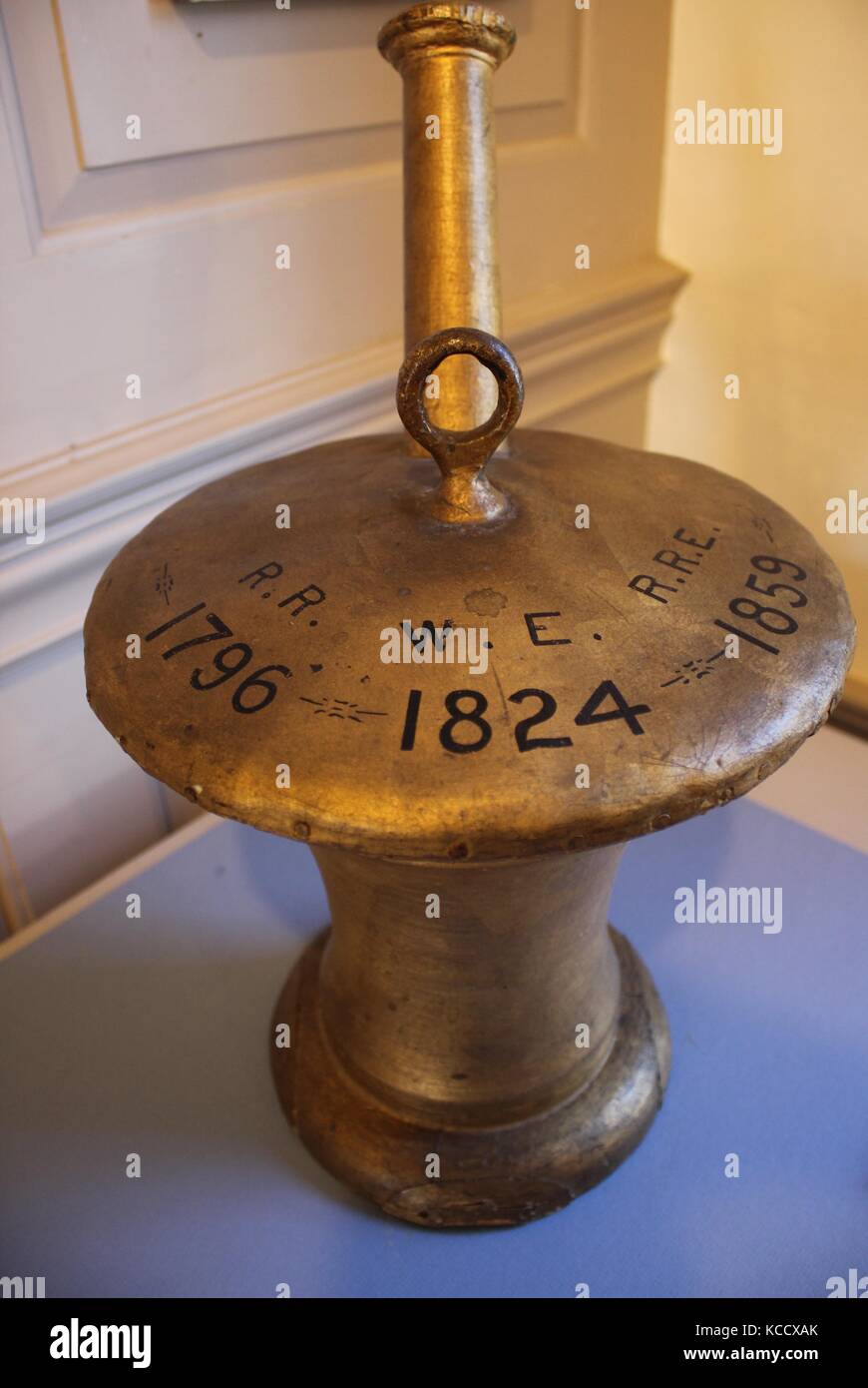 A ship sexton compass navigation instrument located in a museum in the