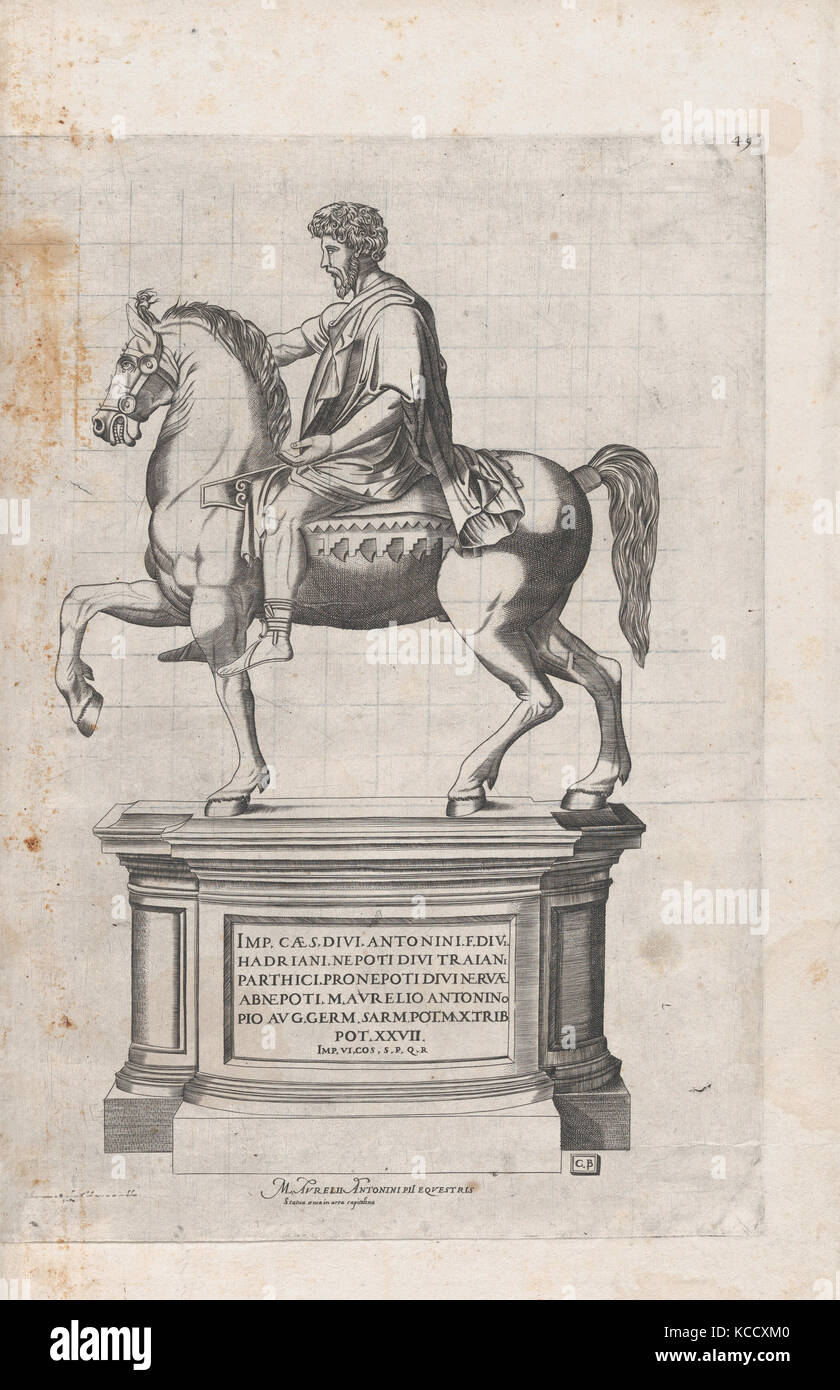Speculum Romanae Magnificentiae Marcus Aurelius, Attributed to Cornelis Bos, 16th century Stock