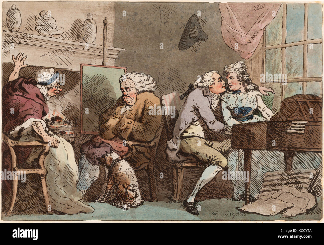 Drawings and Prints, Print, The Detection, Artist, Publisher, Thomas Rowlandson, Samuel William Fores, British, London 1757–1827 Stock Photo