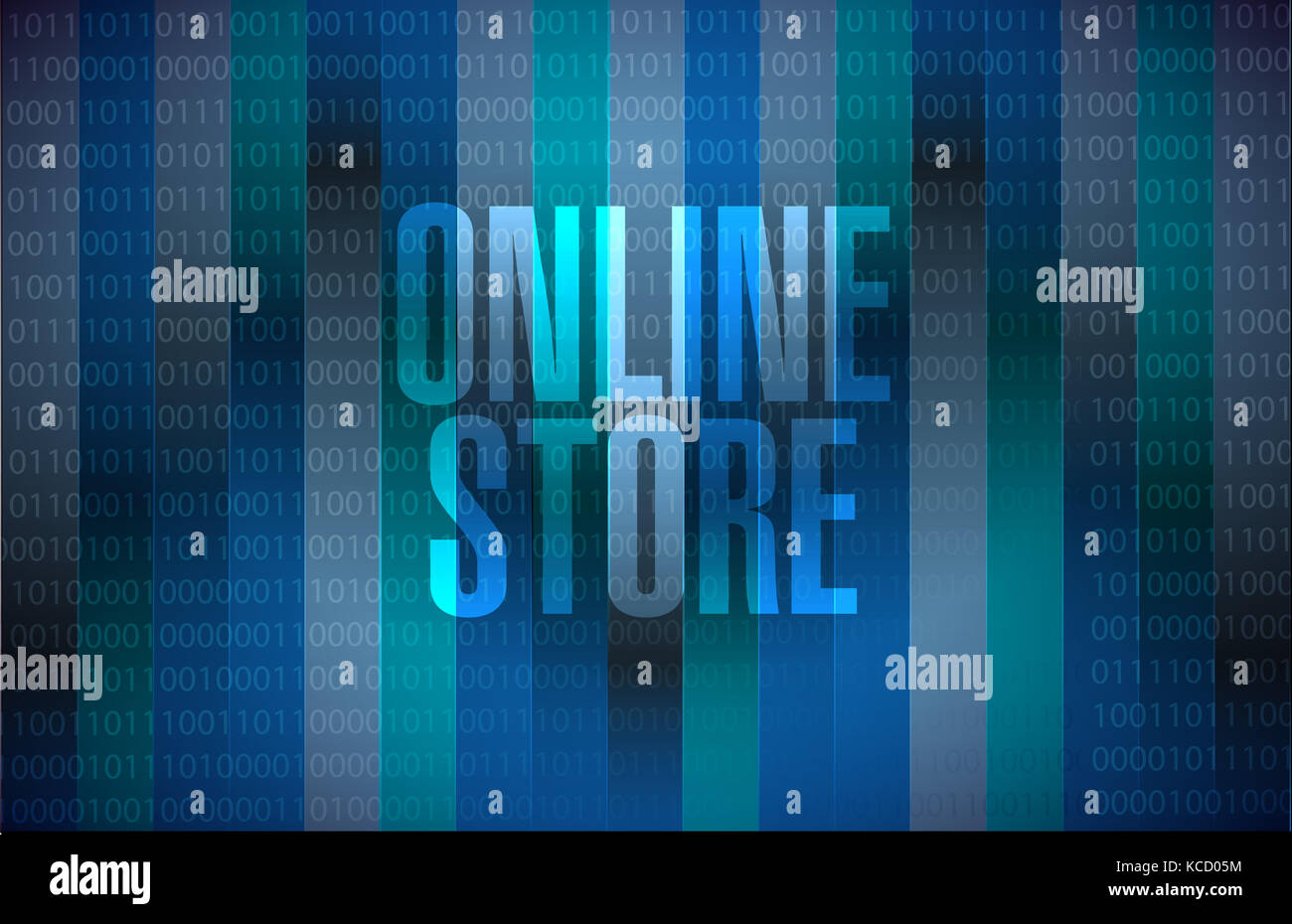 online store binary sign concept illustration design Stock Photo - Alamy