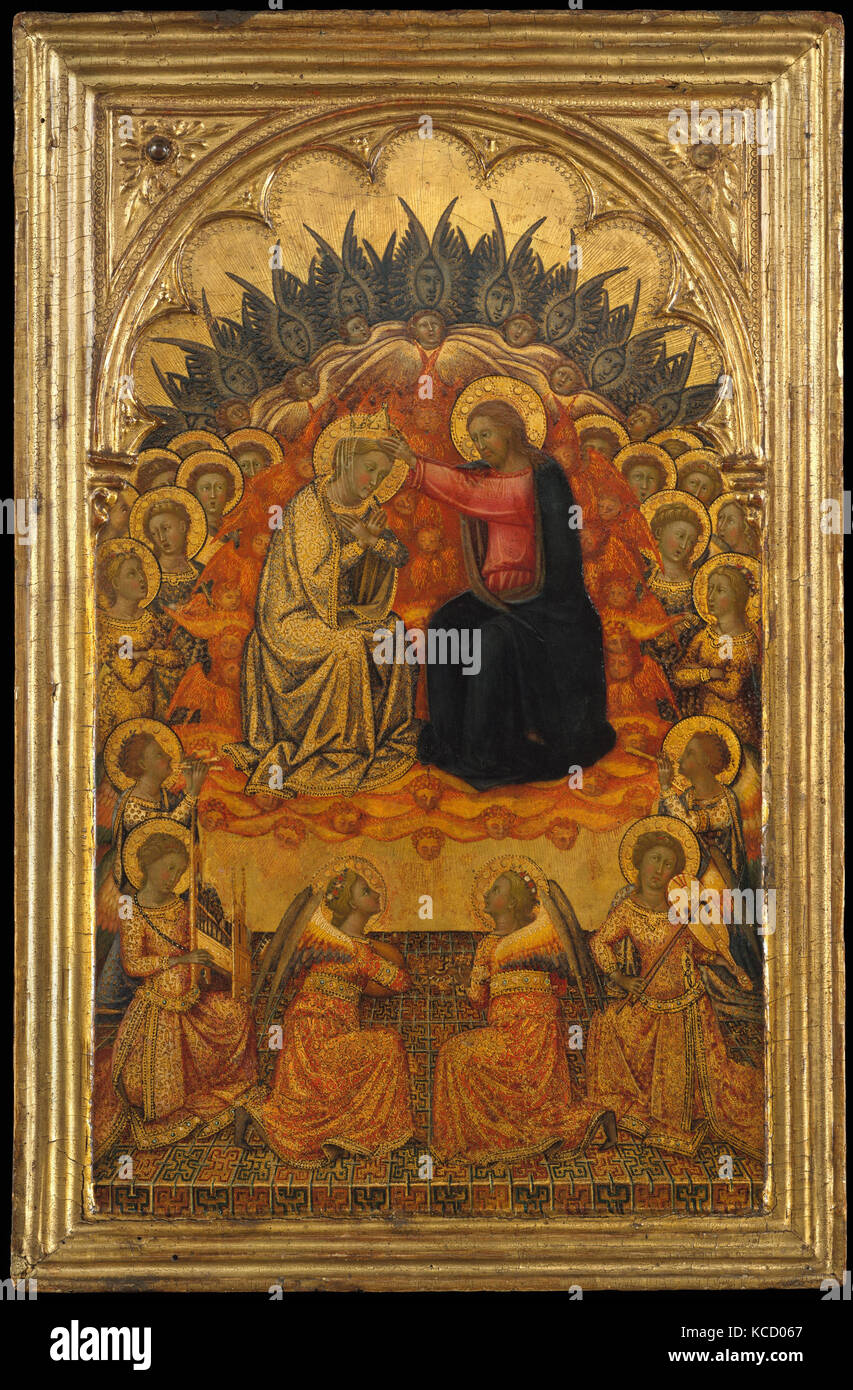 The Coronation of the Virgin, Niccolò di Buonaccorso, ca. 1380 Stock Photo
