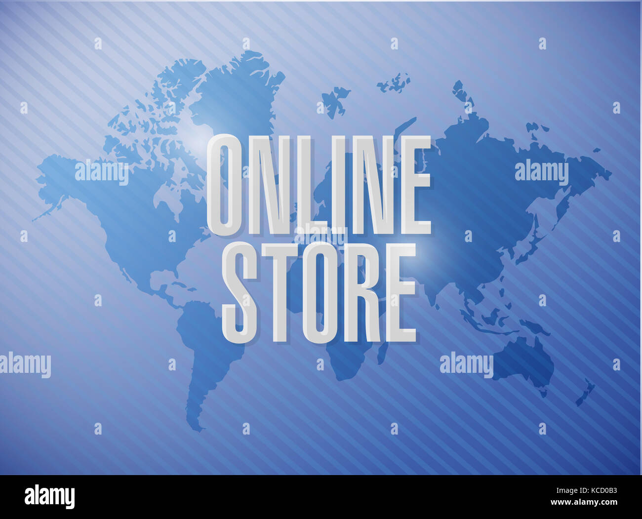 online store world map sign concept illustration design Stock Photo - Alamy