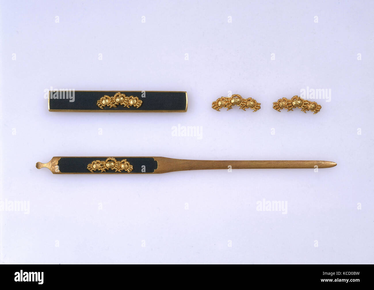 Set of Sword Fittings (Mitokoromono), late 15th–early 16th century Stock Photo