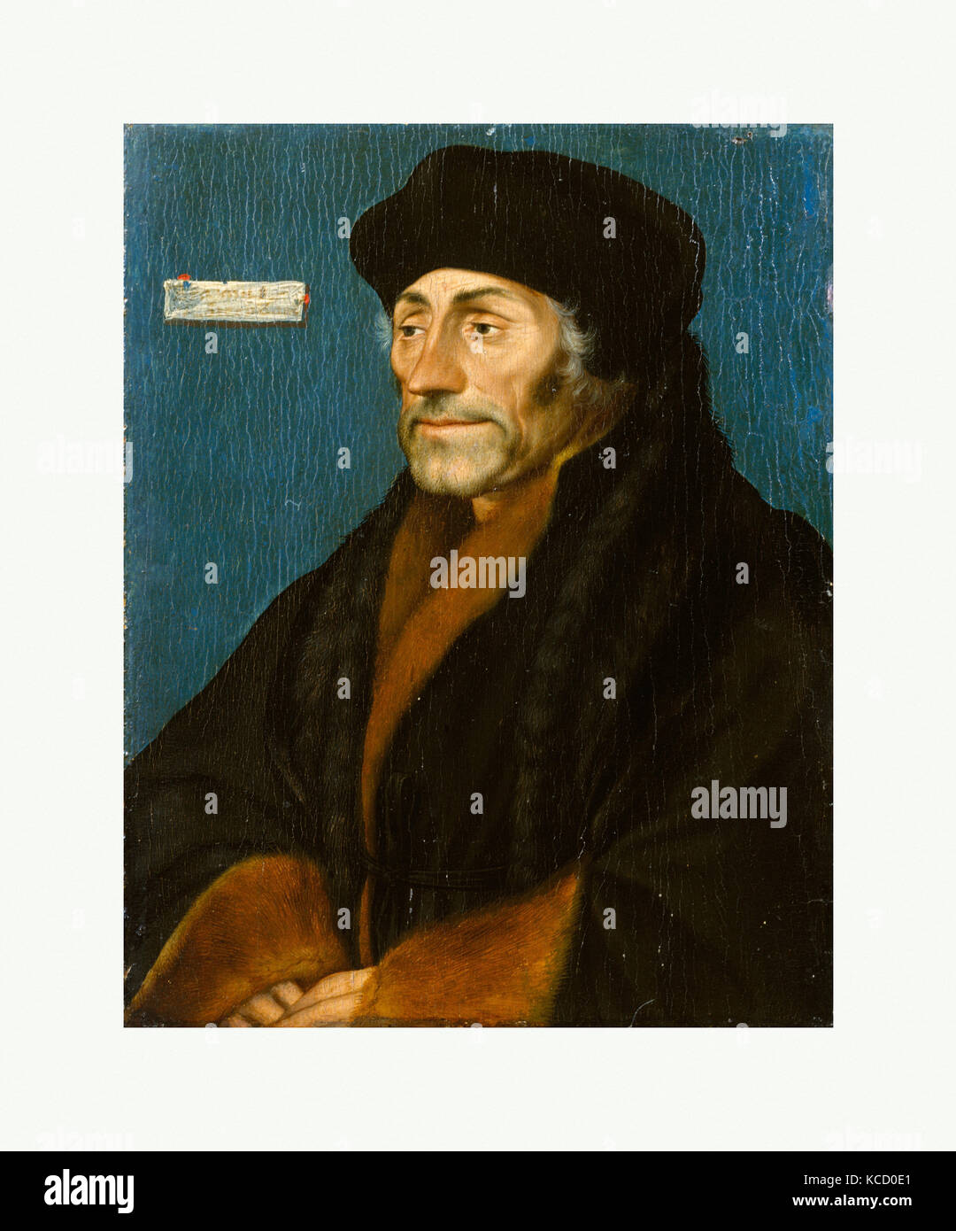 Erasmus of Rotterdam, Hans Holbein the Younger, ca. 1532 Stock Photo