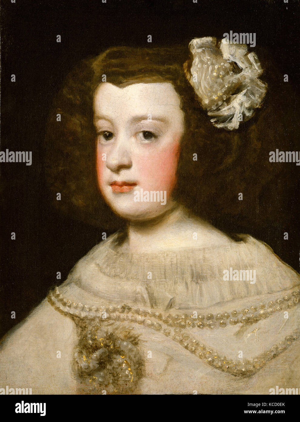 María Teresa, Infanta of Spain, Workshop of Diego Rodríguez de Silva y Velázquez, mid-17th century Stock Photo