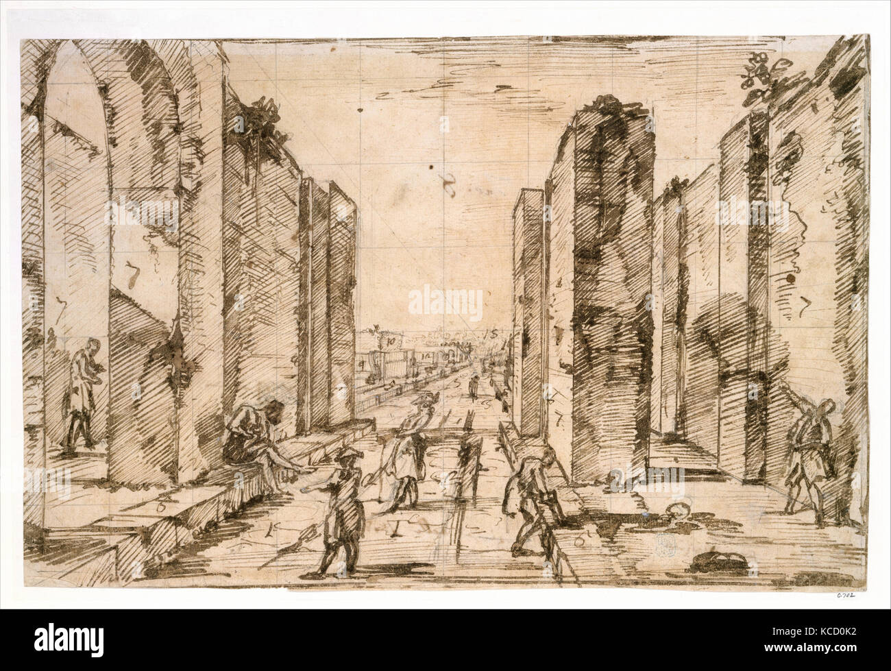 View through the Herculaneum Gate, Pompeii, Giovanni Battista Piranesi