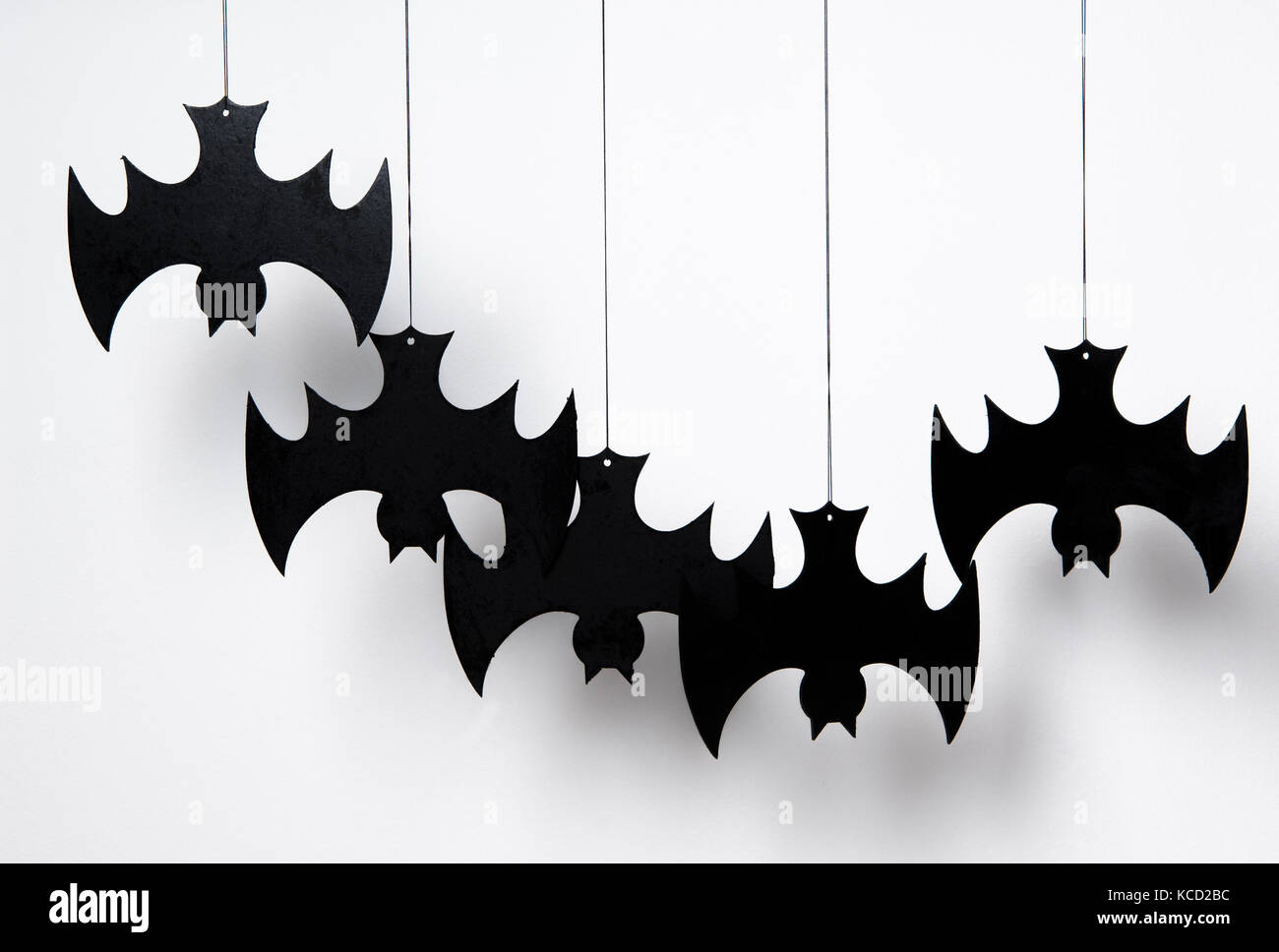 halloween silhouette of many black bats on a white background Stock ...