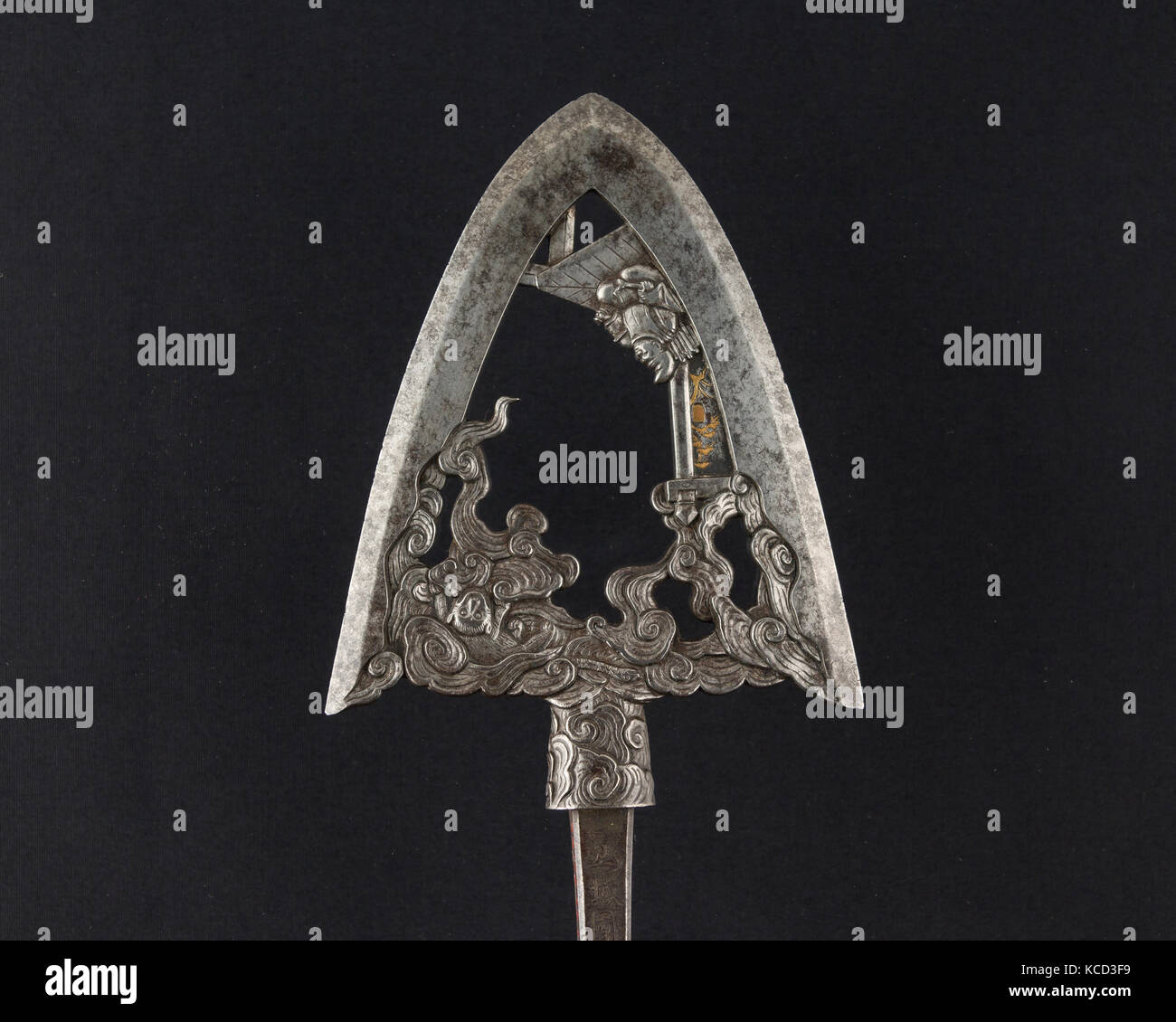 Arrowhead (Yanonē), dated 1645, Japanese, Steel, L. 11 5/8 in. (29.5 cm); L. of head 4 3/4 in. (12.1 cm); W. 3 1/2 in. (8.9 cm Stock Photo