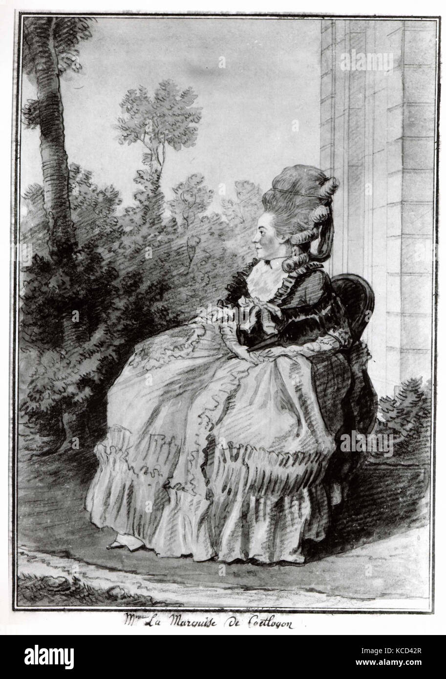 Madame la Marquise de Coëtlogon, Louis de Carmontelle, ca. 1777 Stock Photo