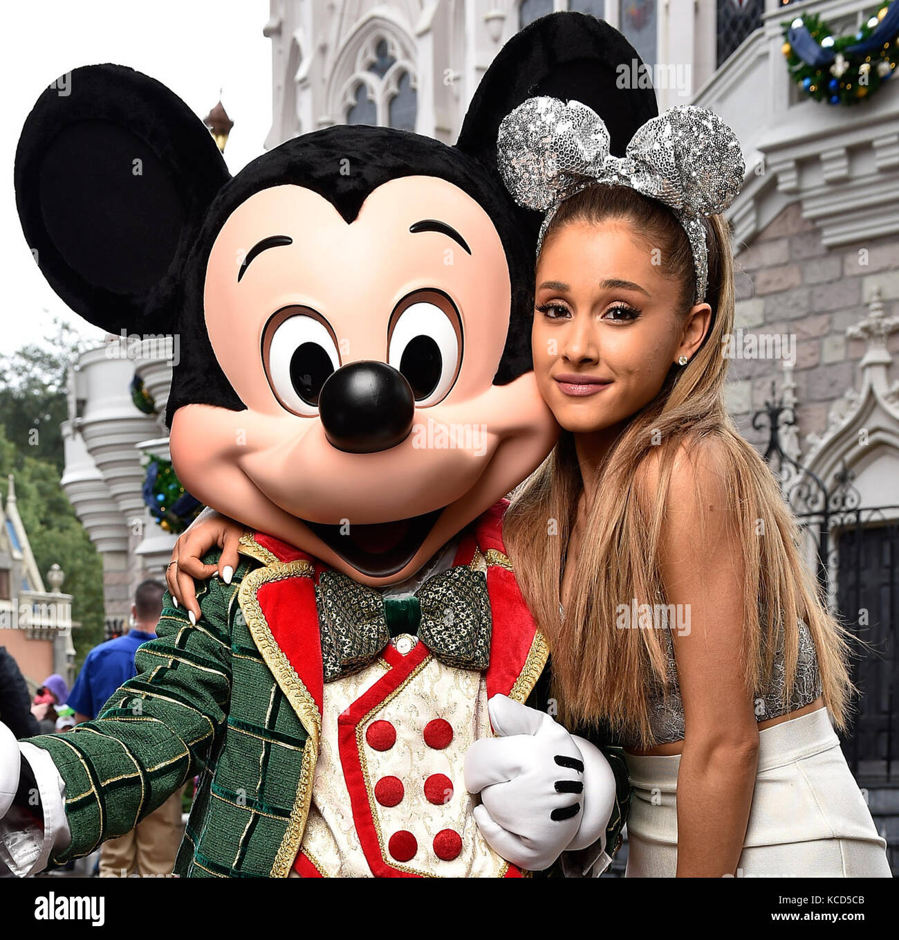 LAKE BUENA VISTA, FL - DECEMBER 09:  Ariana Grande at the taping of the Disney Parks 'Frozen Christmas Celebration' TV Special in the Magic Kingdom Park at the Walt Disney World Resort on December 9, 2014 in Lake Buena Vista, Florida.  People:  Ariana Grande  Transmission Ref:  FLXX  Credit: Hoo-Me.com/MediaPunch Stock Photo