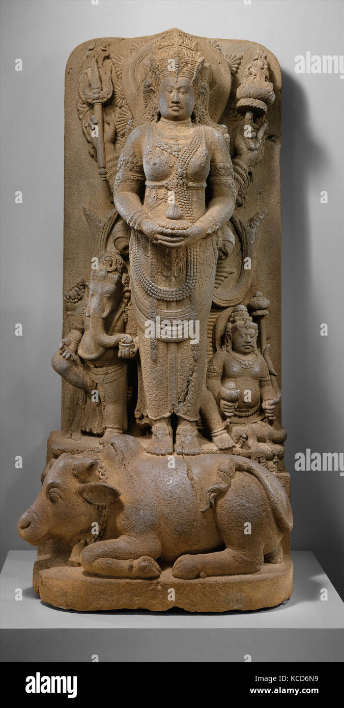 Posthumous Portrait of a Queen as Parvati, 14th century Stock Photo