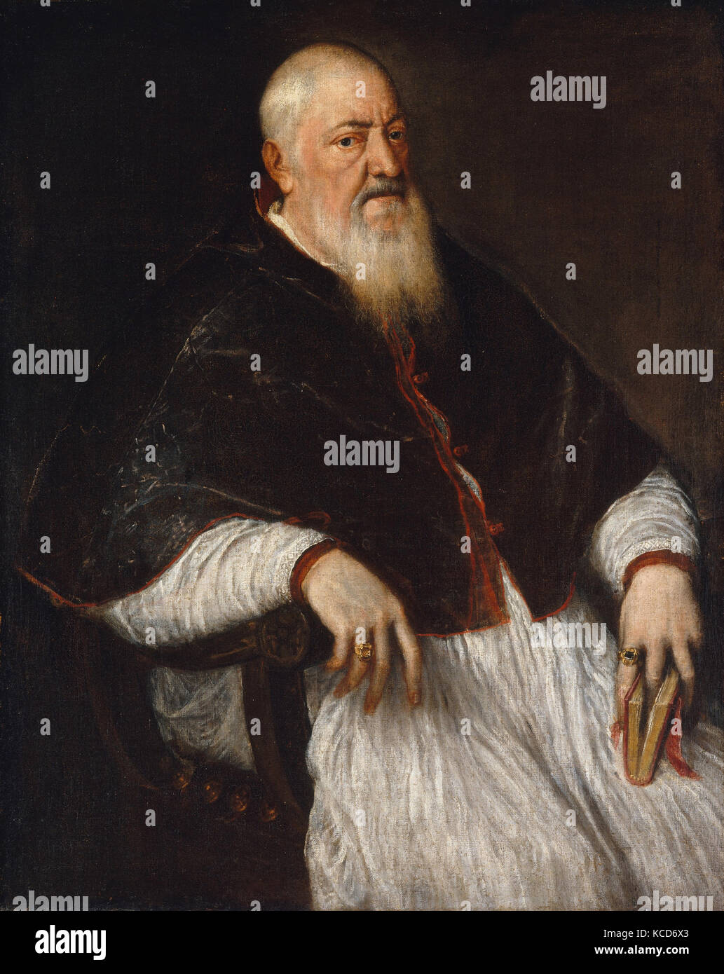 Filippo Archinto (born about 1500, died 1558), Archbishop of Milan, Titian, mid-1550s Stock Photo