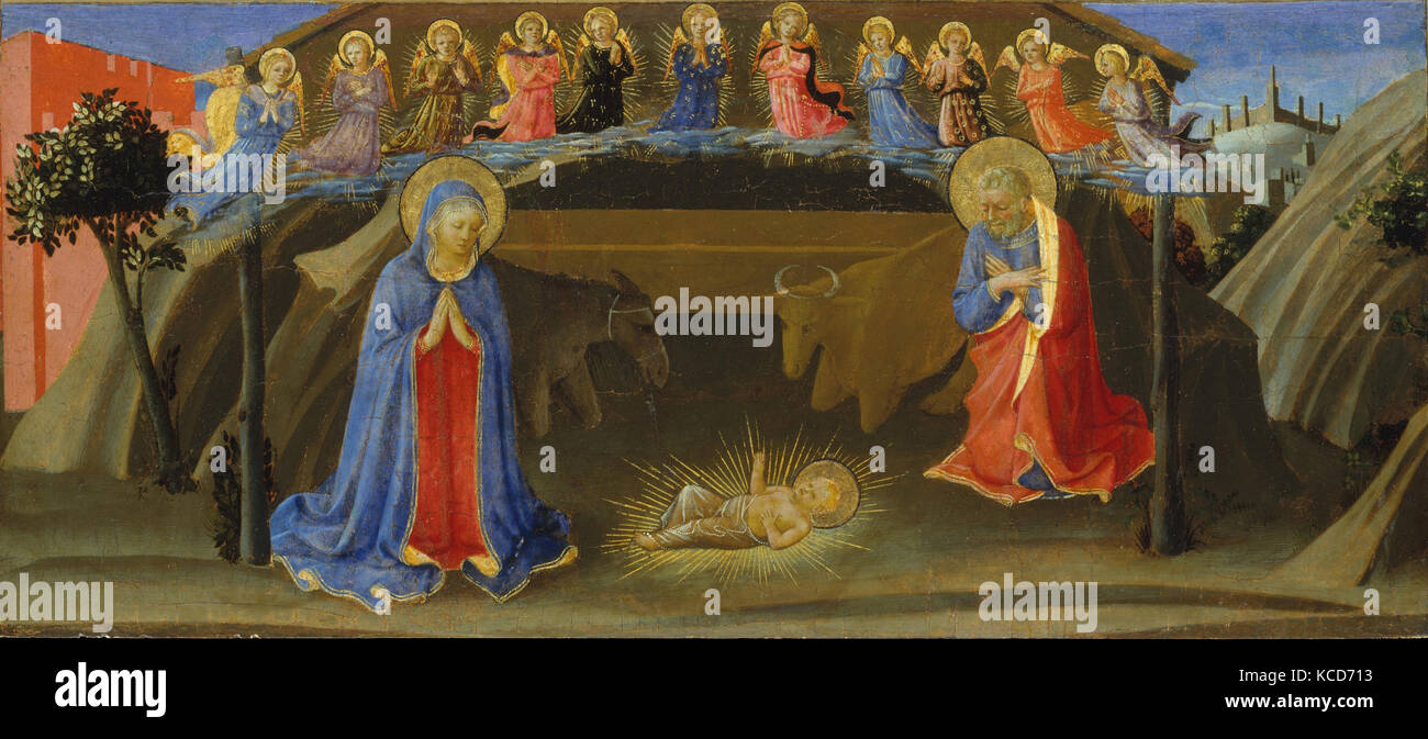 The Nativity, Attributed to Zanobi Strozzi, ca. 1433–34 Stock Photo