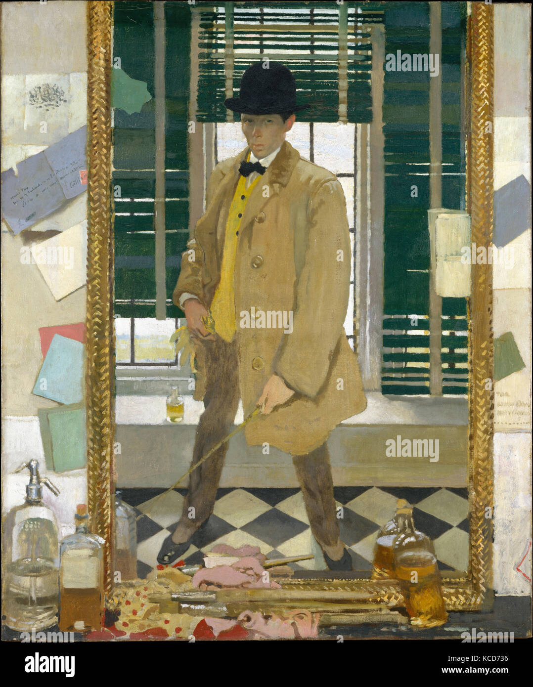 Self-Portrait, ca. 1910, Oil on canvas, 40 1/8 x 33 1/8 in. (101.9 x 84.1 cm), Paintings, William Orpen (British, 1878–1931 Stock Photo