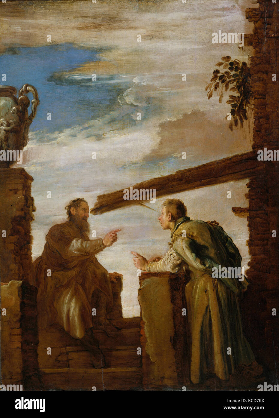 The Parable of the Mote and the Beam, Domenico Fetti, ca. 1619 Stock Photo