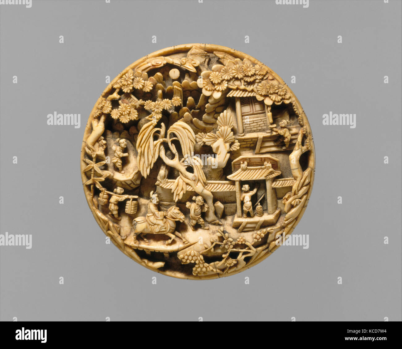 Medallion with Return from a Spring Outing, late 16thearly 17th