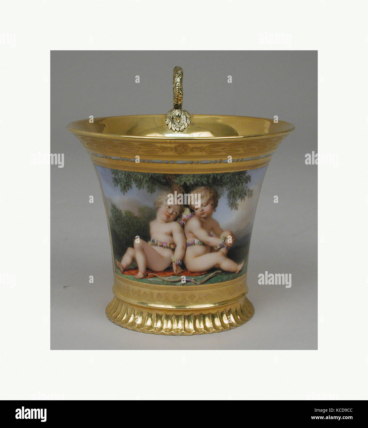Cup (tasse Jasmin), part of Breakfast Service (déjeuner), Handle attributed to Pierre-Noël Blaquière, 1813 Stock Photo