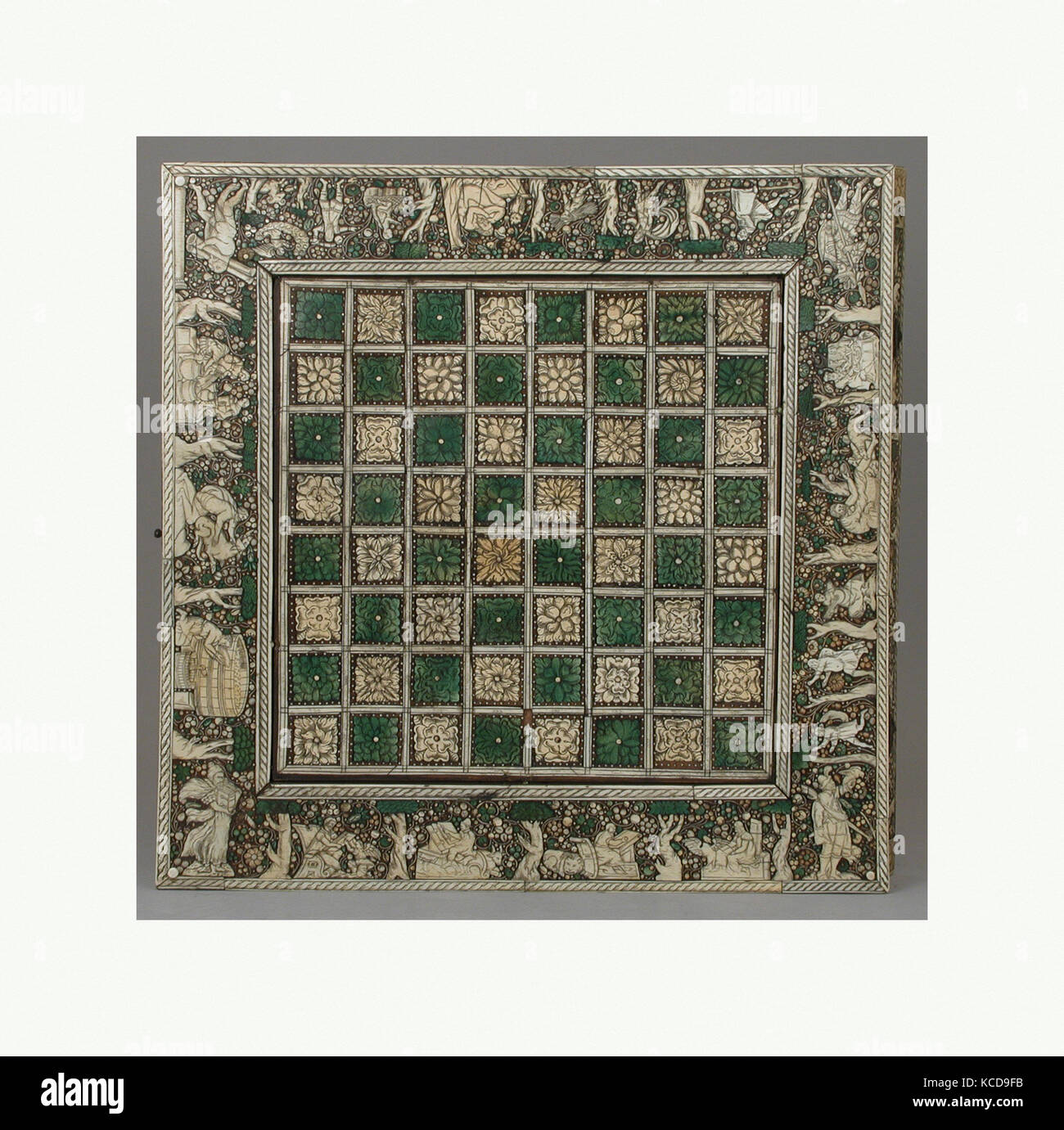 Chess and tric-trac board, second half 16th century or later Stock Photo