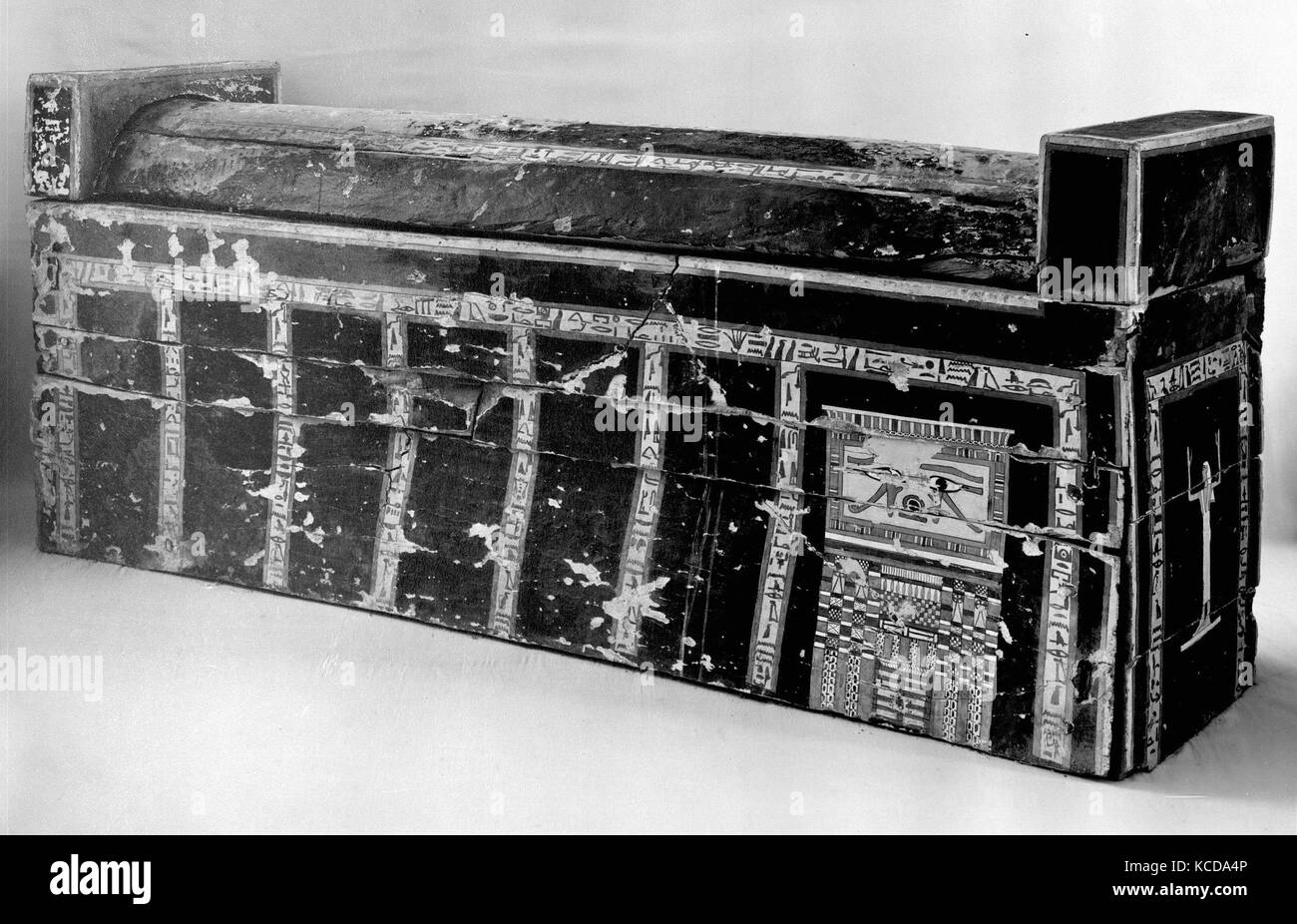 Coffin of Ikhet, Middle Kingdom, Dynasty 13, ca. 1802–1640 B.C., From Egypt, Upper Egypt, Thebes, Asasif, East of Pabasa and Stock Photo
